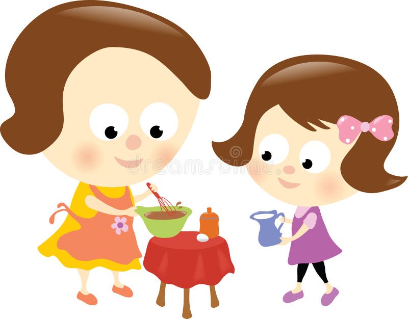 Lazo de la madre y de la hija stock de ilustración Lazo de la madre y de la hija stock de ilustración