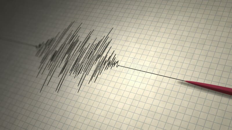 Lazo del sismógrafo del terremoto