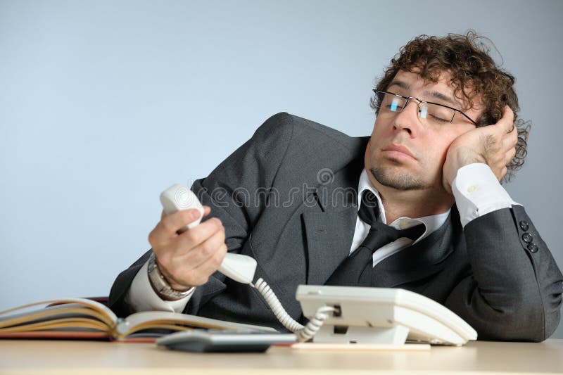 Lazy businessman stock photography