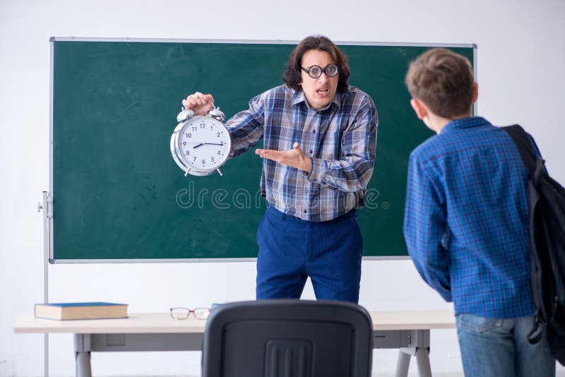 The lazy boy being late for school. The lazy boy being late for school