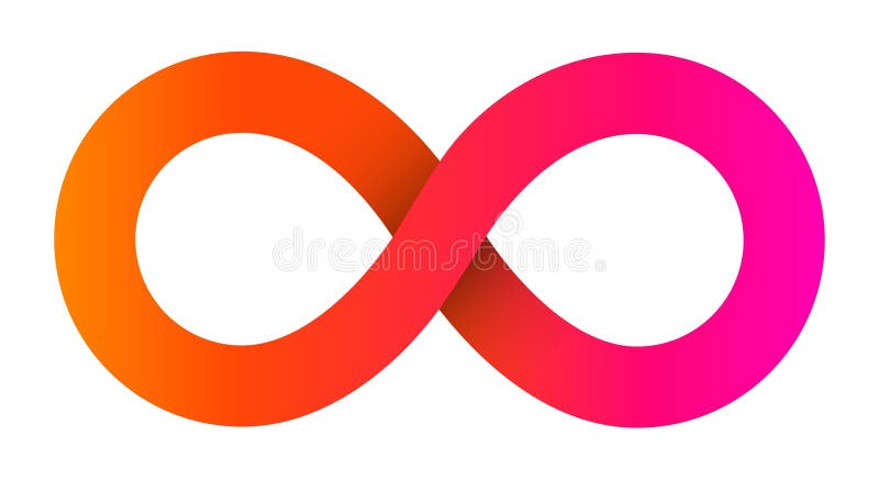 Laço infinito colorido ilustração do vetor