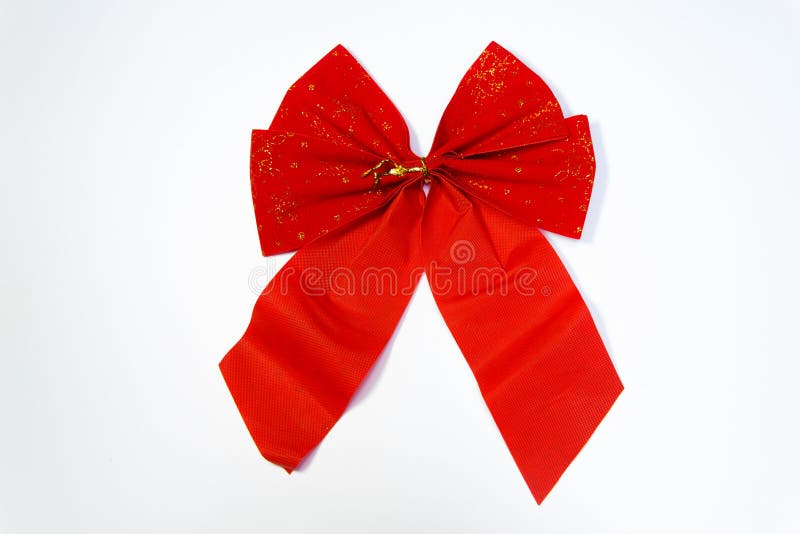 Laço vermelho usado para o Natal fotografia de stock Laço vermelho usado para o Natal fotografia de stock