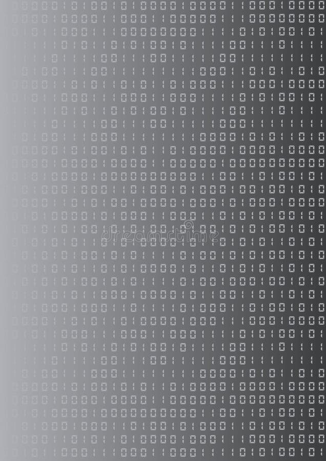 Lightgrey binary numbers background in lcd typeface on grey gradient background in matrix style. Available as Illustrator-file. Lightgrey binary numbers background in lcd typeface on grey gradient background in matrix style. Available as Illustrator-file