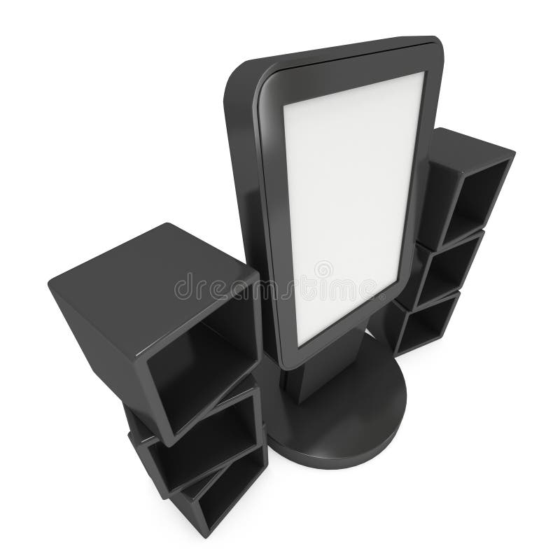 LCD Display Stand and Display Boxes Stock Illustration Illustration
