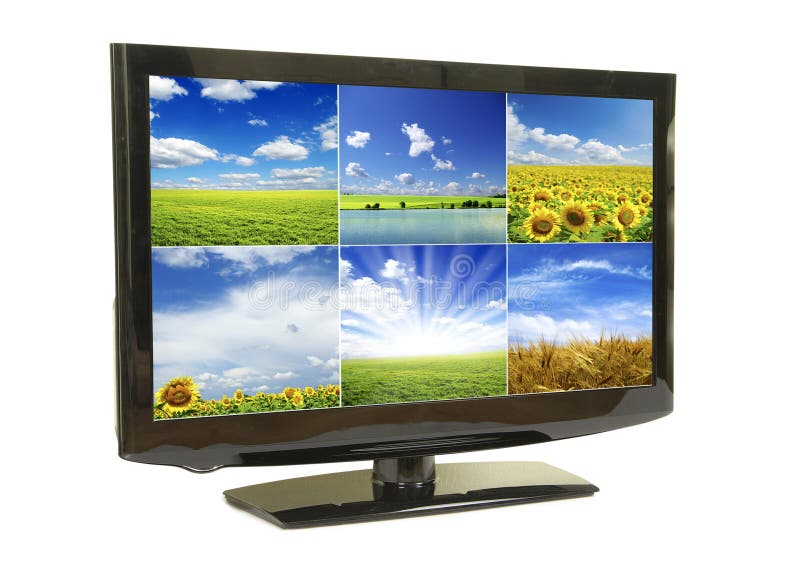 Tv-Panel with Remote Control Stock Photo - Image of multimedia, high ...