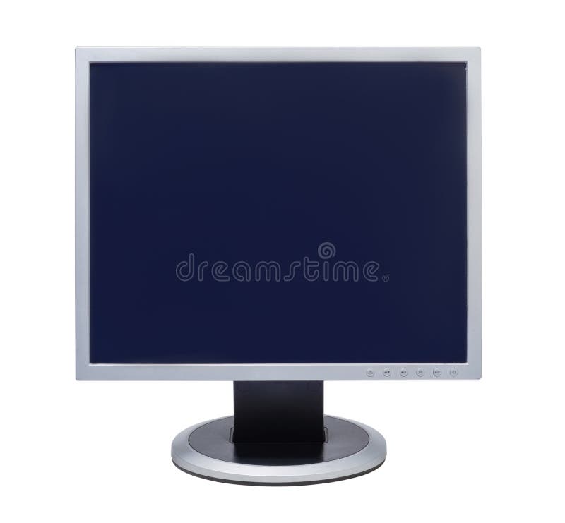 LCD-monitor van computer, geïsoleerd op wit stock afbeelding LCD-monitor van computer, geïsoleerd op wit stock afbeelding
