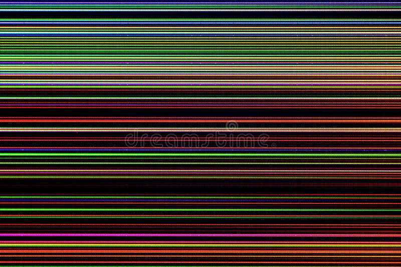 Colorful Stripes on a Broken LCD TV Screen Stock Photo Image of