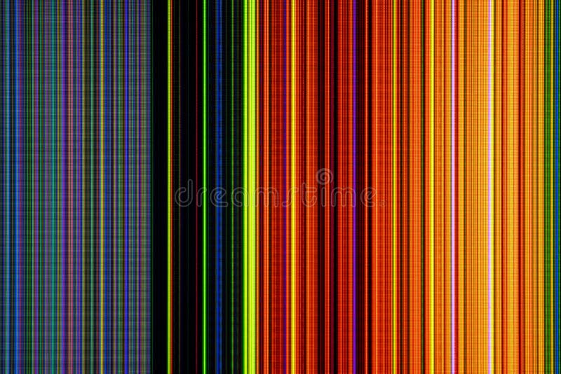 Colorful Stripes on a Broken LCD TV Screen Stock Image Image of