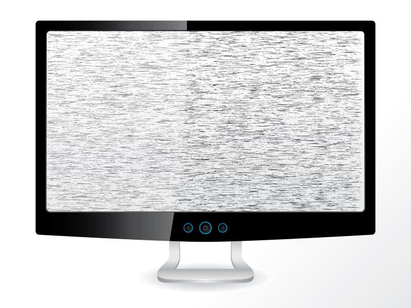 LCD tv/monitor with no signal vector illustration LCD tv/monitor with no signal vector illustration