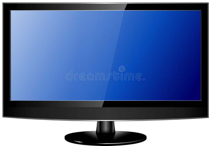 Lcd tv realistic vector illustration