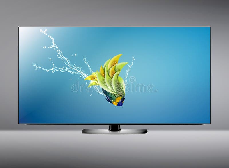 4k monitor watching smart tv Stock Photo by ©Krivosheevv 193386114