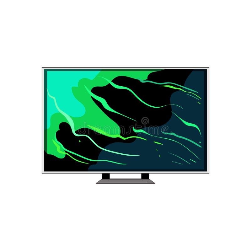 Lcd Tv Screen Cartoon Vector Illustration Stock Vector Illustration largest-flat-screen-tv