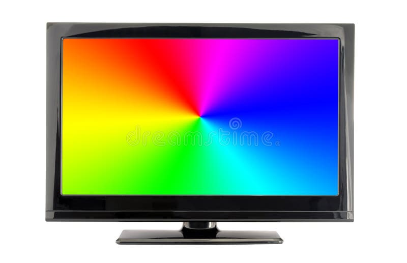 Lcd tv screen with rainbow colors stock photo Lcd tv screen with rainbow colors stock photo