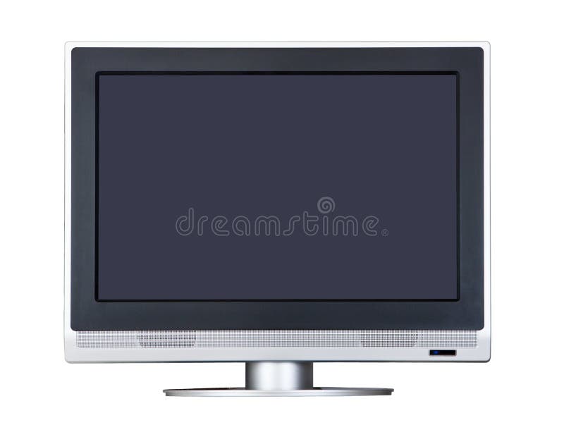 LCD TV-set isolated royalty free stock photo