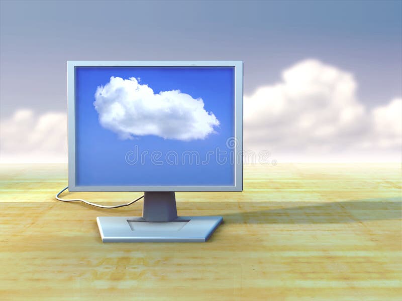 Lcd-Überwachungsgerät lizenzfreie abbildung Lcd-Überwachungsgerät lizenzfreie abbildung