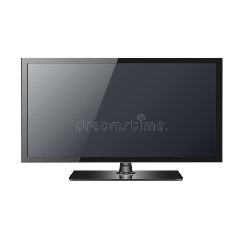 LCD, иллюстрация вектора плазмы реалистическая, плоский экран ТВ иллюстрация штока LCD, иллюстрация вектора плазмы реалистическая, плоский экран ТВ иллюстрация штока