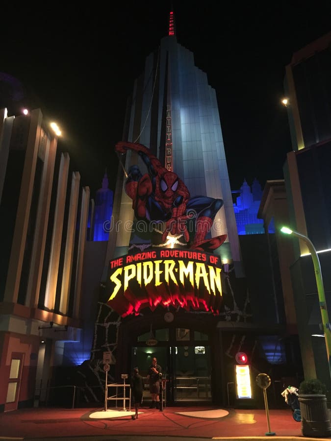 Le avventure stupefacenti dello Spiderman, studi universali Orlando immagini stock libere da diritti
