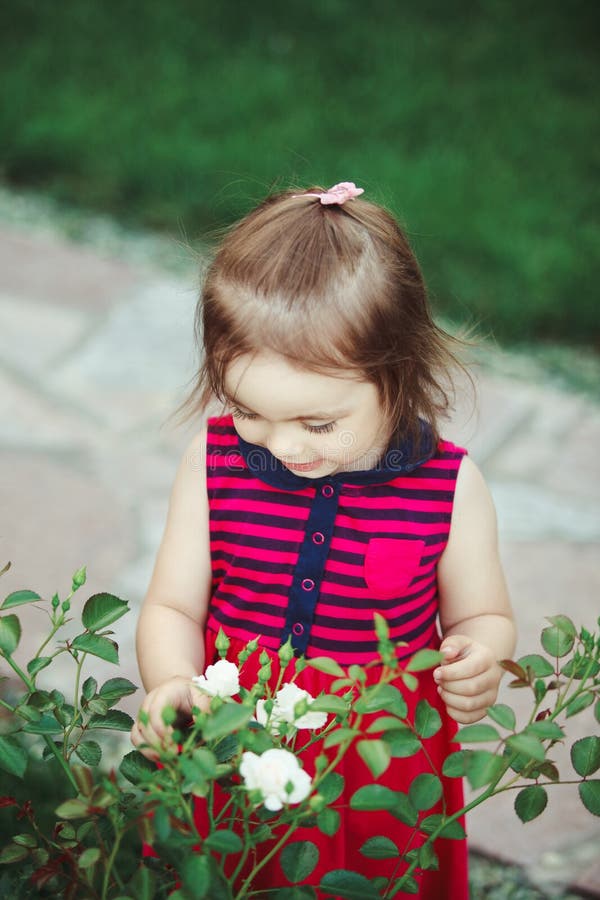 Le Bebe Mignon Regarde Les Roses Blanches De Jet Petite Fille Adorable Dans La Robe Rouge Image Stock Image Du Robe Blanc Le Bebe Mignon Regarde Les Roses Blanches De Jet Petite Fille Adorable Dans La Robe Rouge Image Stock Image Du Robe Blanc