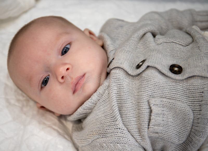 Three Month Old Baby Lying On A Sofa And Disguised As A Green Turtle Image Stock Image Du Joie Heureux