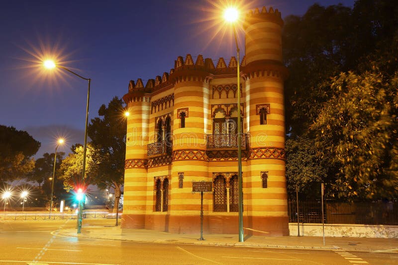 The historical building of tourisme office in Seville at night , Spain. The historical building of tourisme office in Seville at night , Spain.