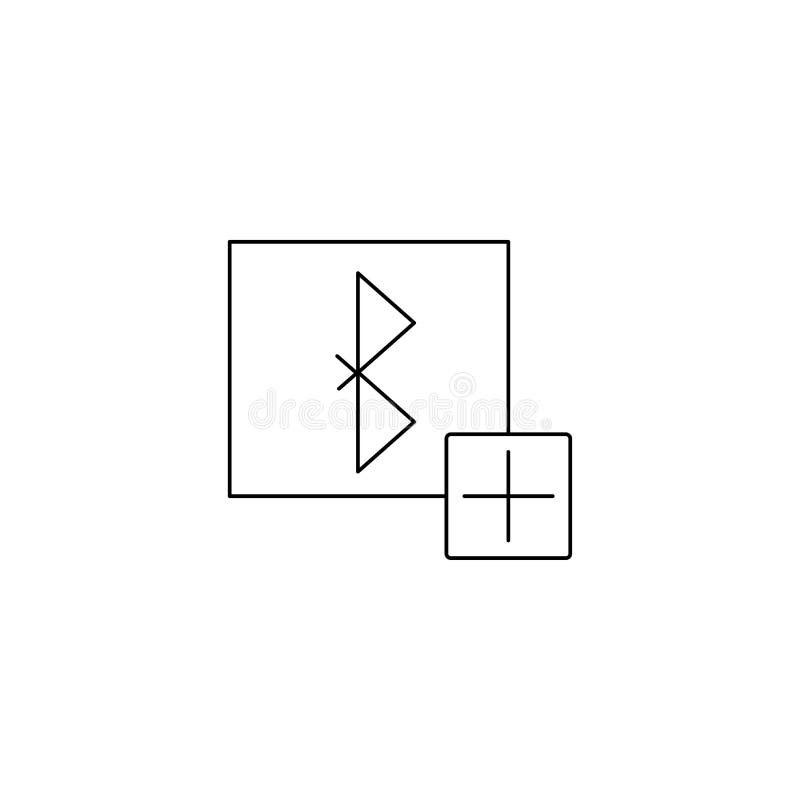 le bluetooth ajoutent l'icône sur le fond blanc illustration stock le bluetooth ajoutent l'icône sur le fond blanc illustration stock