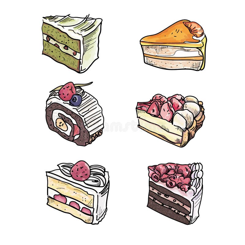 Le bonbon durcit des morceaux de tranches réglés illustration stock Le bonbon durcit des morceaux de tranches réglés illustration stock
