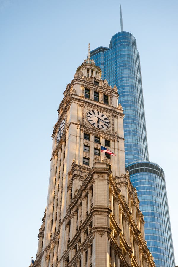 Architecture de Chicago, historique et moderne photo stock