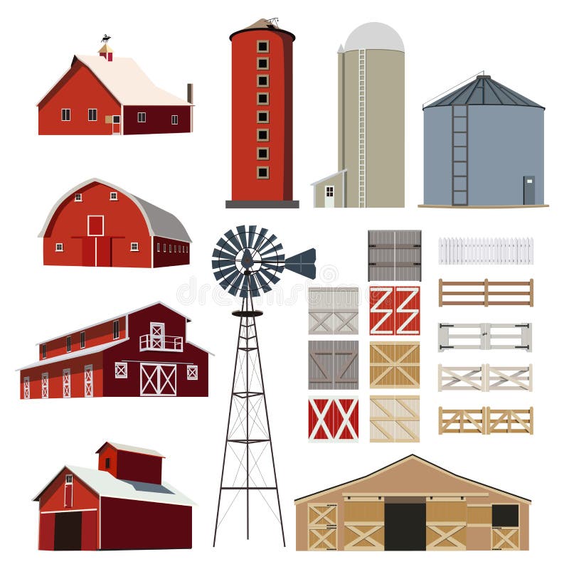 Farm house Building Livestock vector illustration. Farm house Building Livestock vector illustration