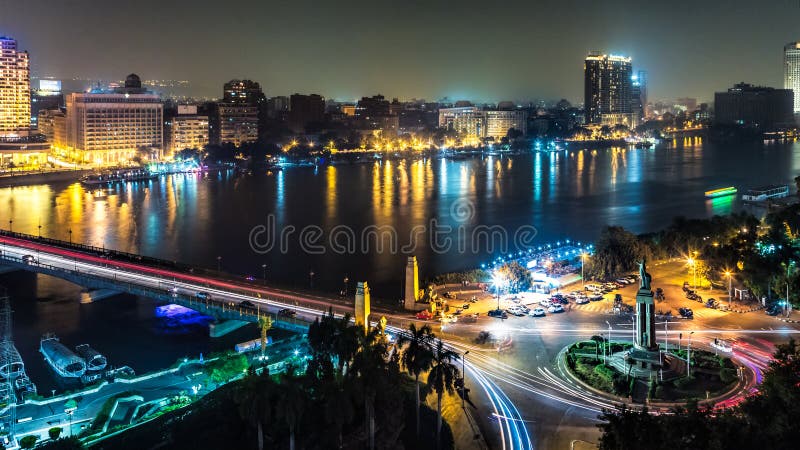 Le Caire la nuit photos libres de droits Le Caire la nuit photos libres de droits
