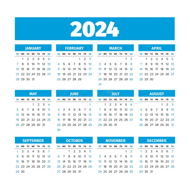 Le Calendrier 2024 Avec Les Semaines Qui Commencent Le Dimanche