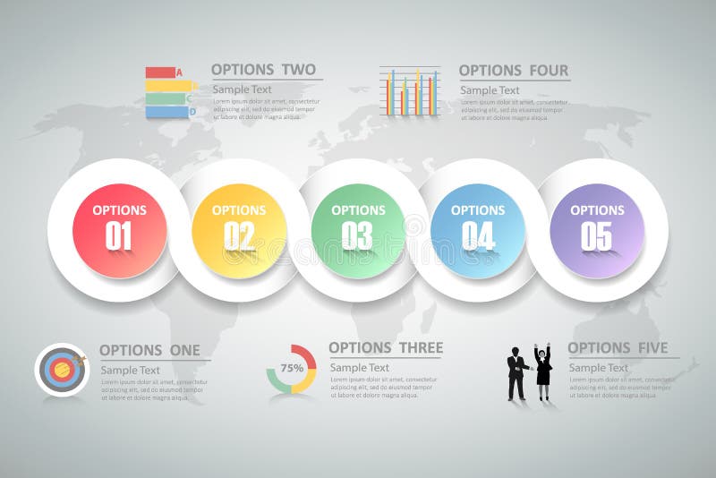 Le calibre d'infographics de conception peut être utilisation pour le concept d'affaires illustration de vecteur Le calibre d'infographics de conception peut être utilisation pour le concept d'affaires illustration de vecteur