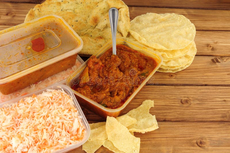 Le cari indien emportent le repas image libre de droits Le cari indien emportent le repas image libre de droits