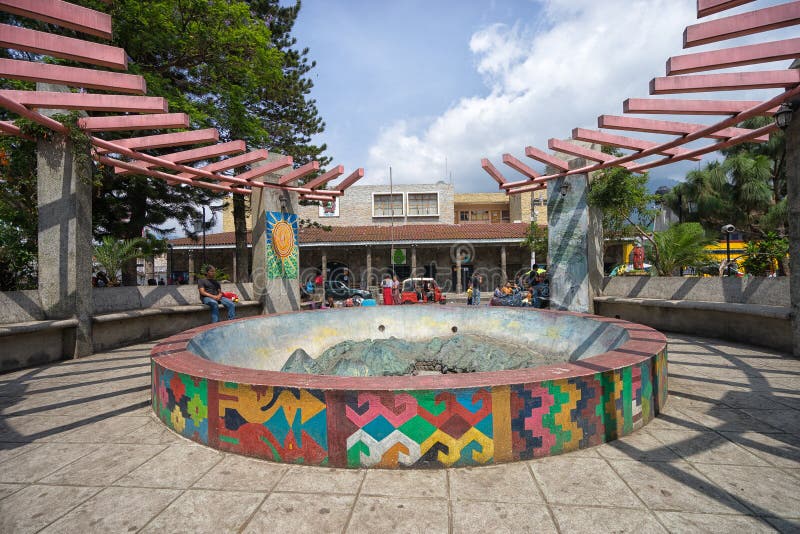 Le centre de Santiago Atitlan Guatemala photos stock Le centre de Santiago Atitlan Guatemala photos stock