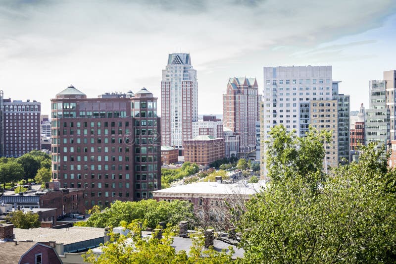 Le centre ville de Providence est, Île de Rhode photos stock Le centre ville de Providence est, Île de Rhode photos stock