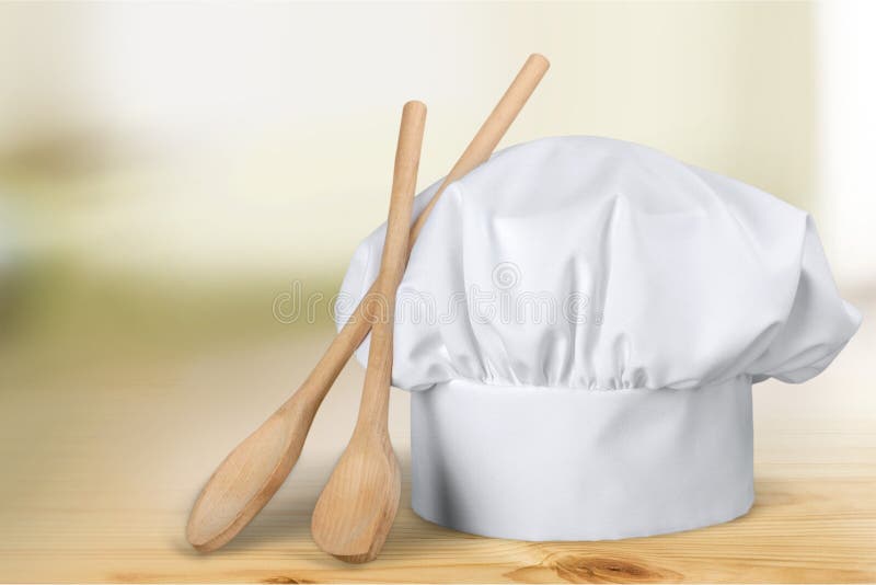Chapeau du chef, cuillère de cuisine : image vectorielle de stock