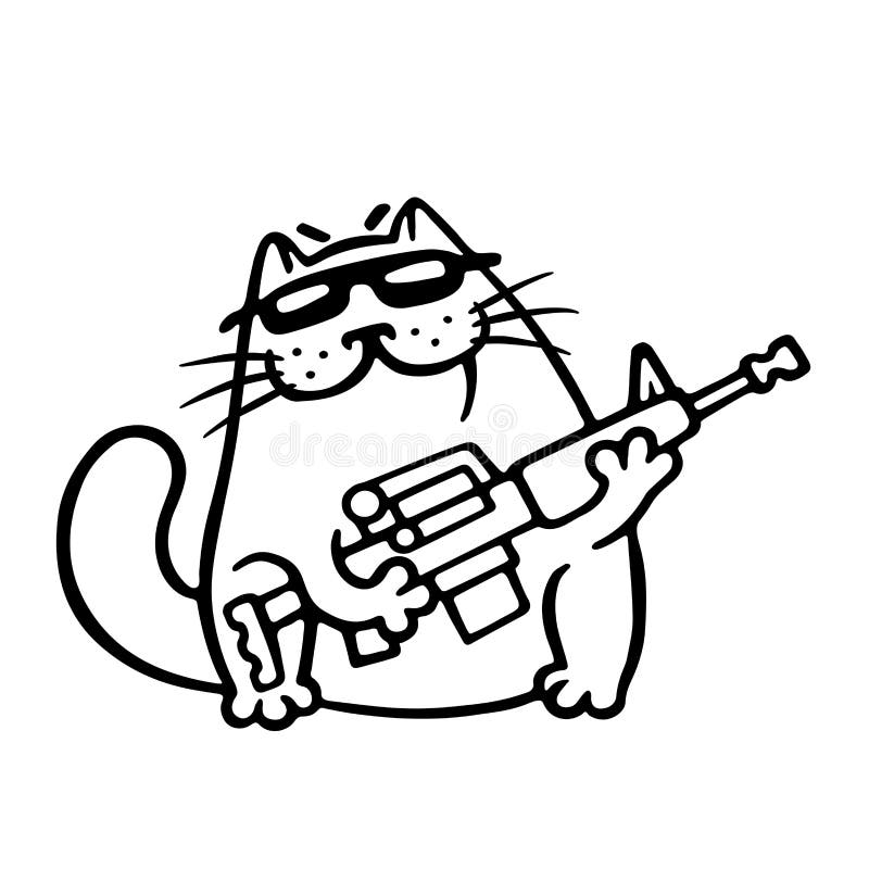 Le Chat De Combat De Mafia Avec Une Mitraillette Est Pret Pour La Guerre Illustration De Vecteur Illustration De Vecteur Illustration Du Glaces Domestique Le Chat De Combat De Mafia Avec Une Mitraillette Est Pret Pour La Guerre Illustration De Vecteur Illustration De Vecteur Illustration Du Glaces Domestique