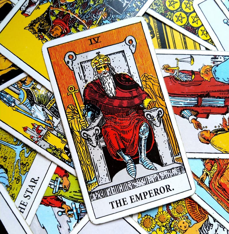 Le Chef Ruler King Boss de puissance de carte de tarot d'empereur illustration stock Le Chef Ruler King Boss de puissance de carte de tarot d'empereur illustration stock