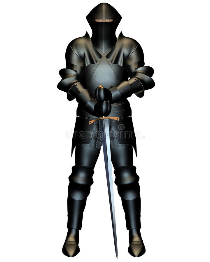 Le Chevalier Noir Illustration Stock Illustration Du Metal