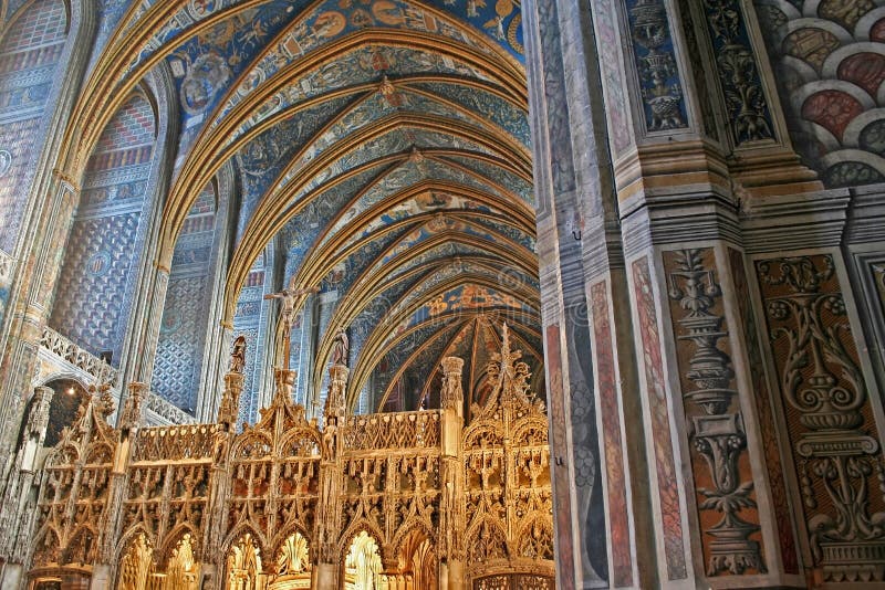 Le choeur de l'héritage de l'UNESCO situent la cathédrale d'Albi