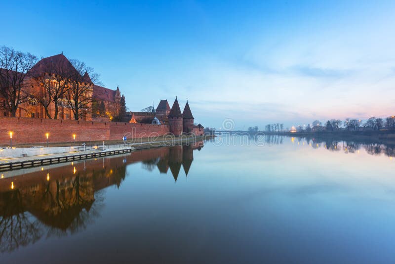 Le château de l'ordre Teutonic dans Malbork images libres de droits Le château de l'ordre Teutonic dans Malbork images libres de droits