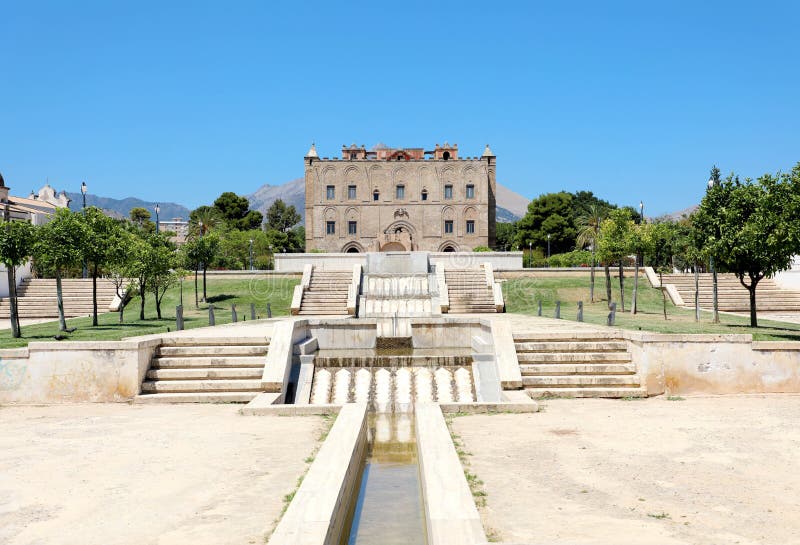 La Zisa, Arab-Norman castle in Palermo Sicily, Italy. Unesco World Heritage. La Zisa, Arab-Norman castle in Palermo Sicily, Italy. Unesco World Heritage.