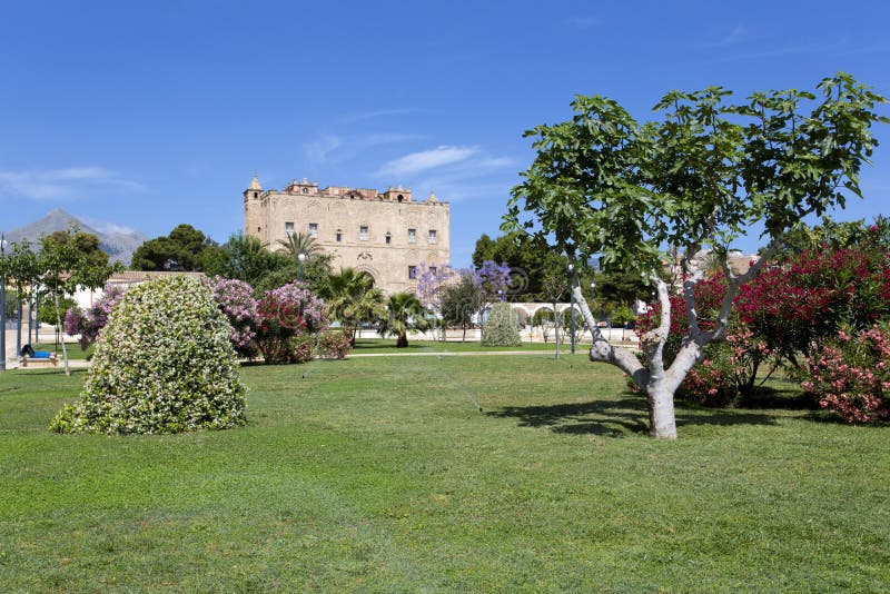 Beautiful view of the Zisa Castle in Palermo, Sicily. Italy. Beautiful view of the Zisa Castle in Palermo, Sicily. Italy