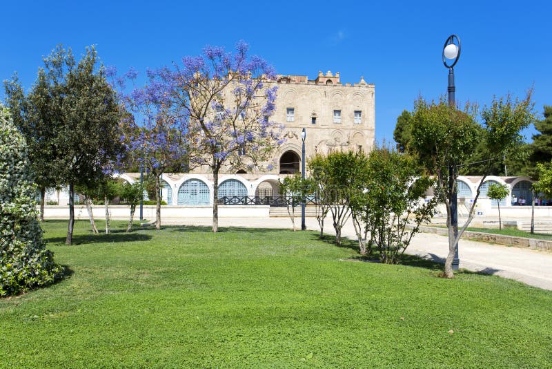 Beautiful view of the Zisa Castle in Palermo, Sicily. Italy. Beautiful view of the Zisa Castle in Palermo, Sicily. Italy