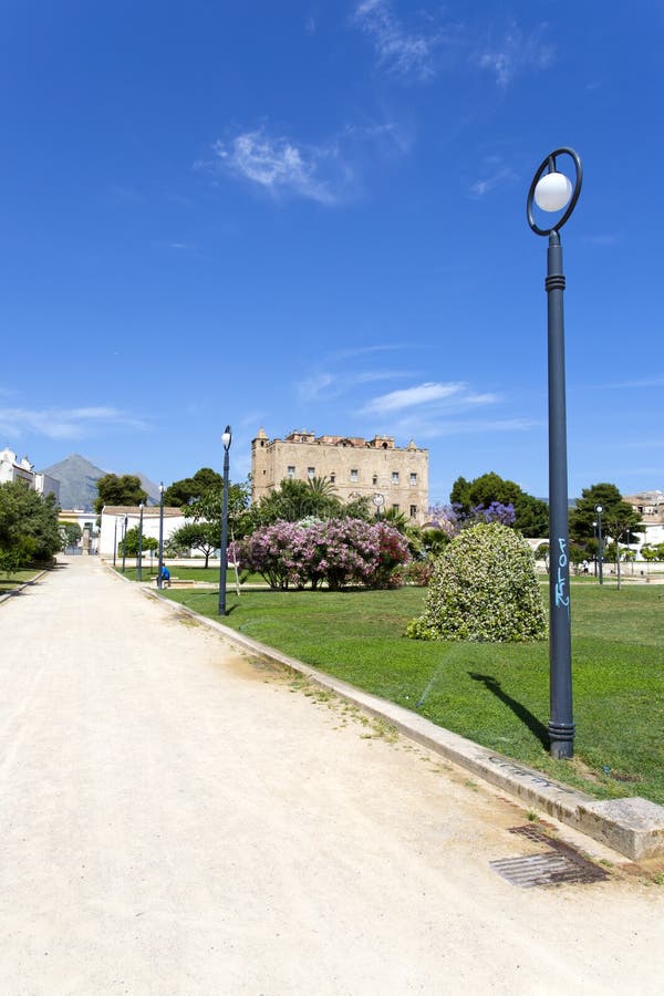 Beautiful view of the Zisa Castle in Palermo, Sicily. Italy. Beautiful view of the Zisa Castle in Palermo, Sicily. Italy