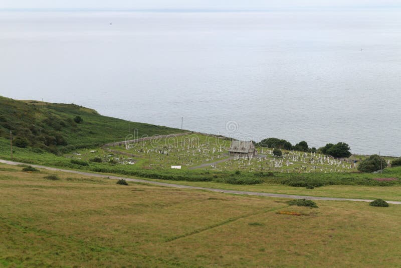 Le cimetière sur le grand Orme dans la tête photographie stock Le cimetière sur le grand Orme dans la tête photographie stock