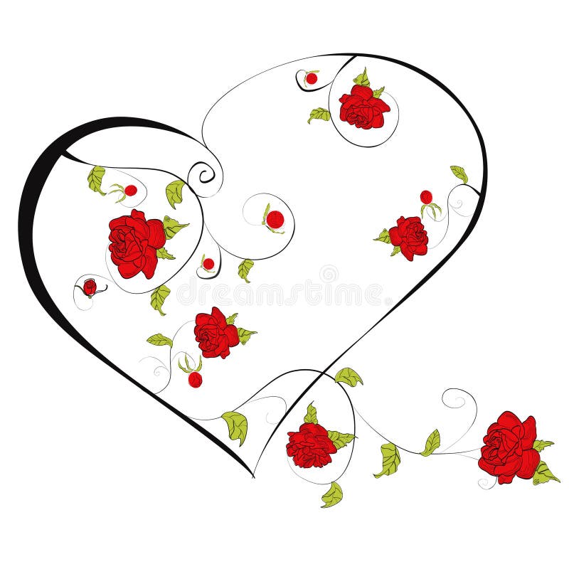 Le coeur du jour de valentine illustration stock Le coeur du jour de valentine illustration stock