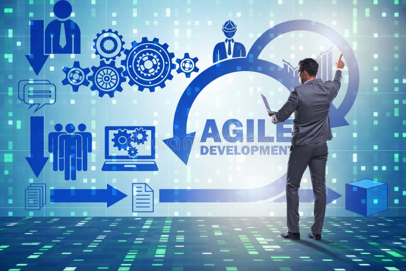 Le concept du développement de logiciel agile images stock Le concept du développement de logiciel agile images stock