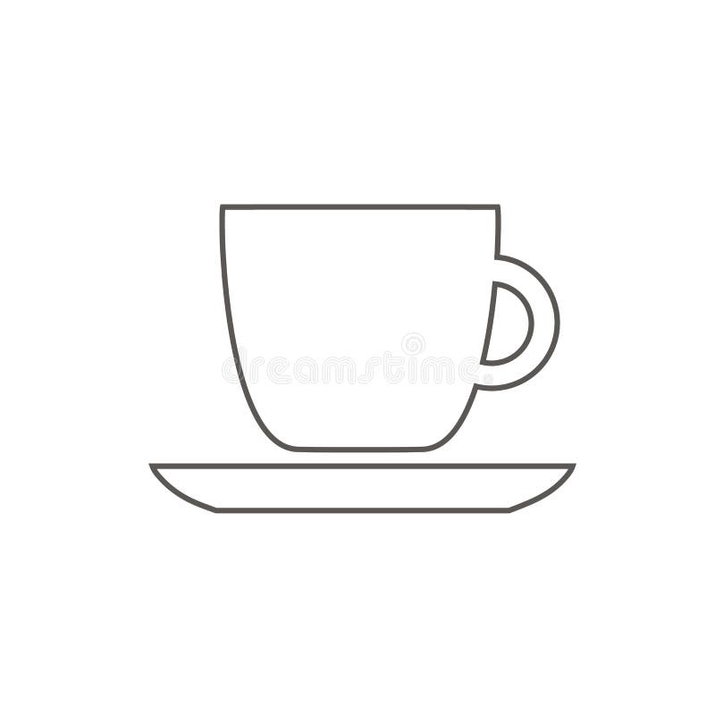 Le contour noir d'icône de tasse avec la nourriture de restaurant de café de café boit la découpe noire de thé sur le fond blanc illustration de vecteur Le contour noir d'icône de tasse avec la nourriture de restaurant de café de café boit la découpe noire de thé sur le fond blanc illustration de vecteur