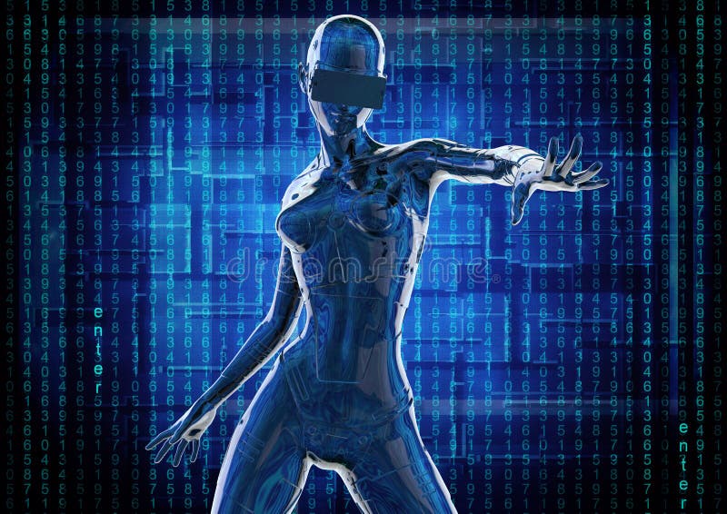 Le cyborg chromeplated élégant la femme illustration 3D illustration de vecteur Le cyborg chromeplated élégant la femme illustration 3D illustration de vecteur