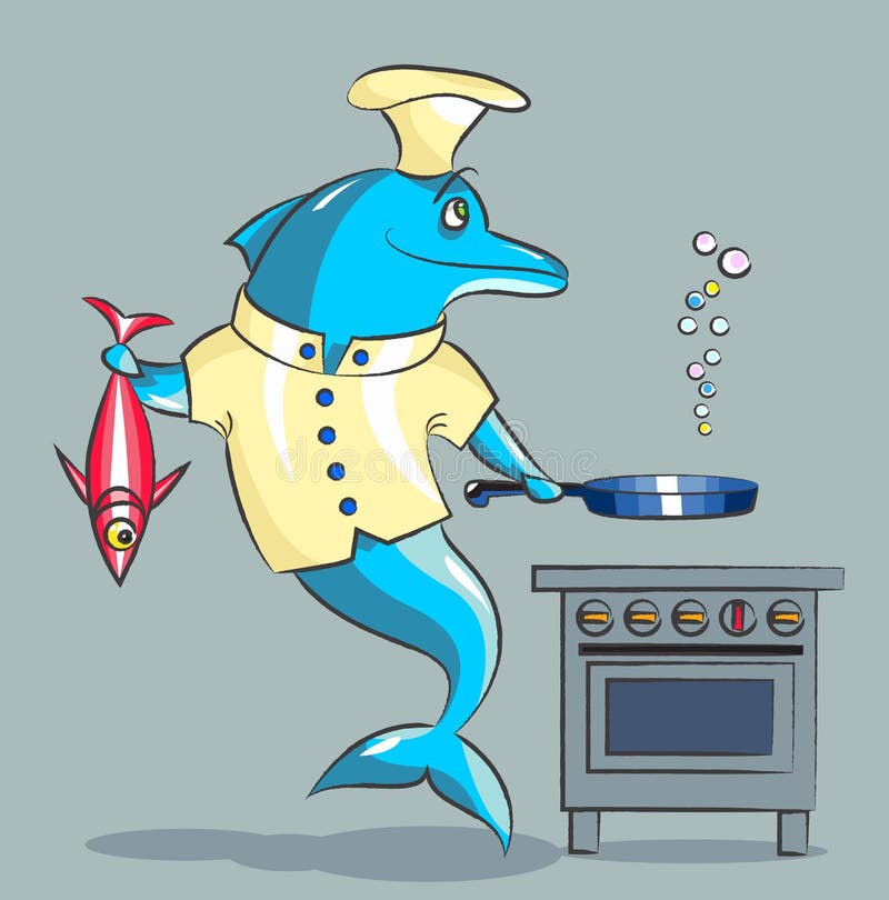 Le dauphin est le cuisinier